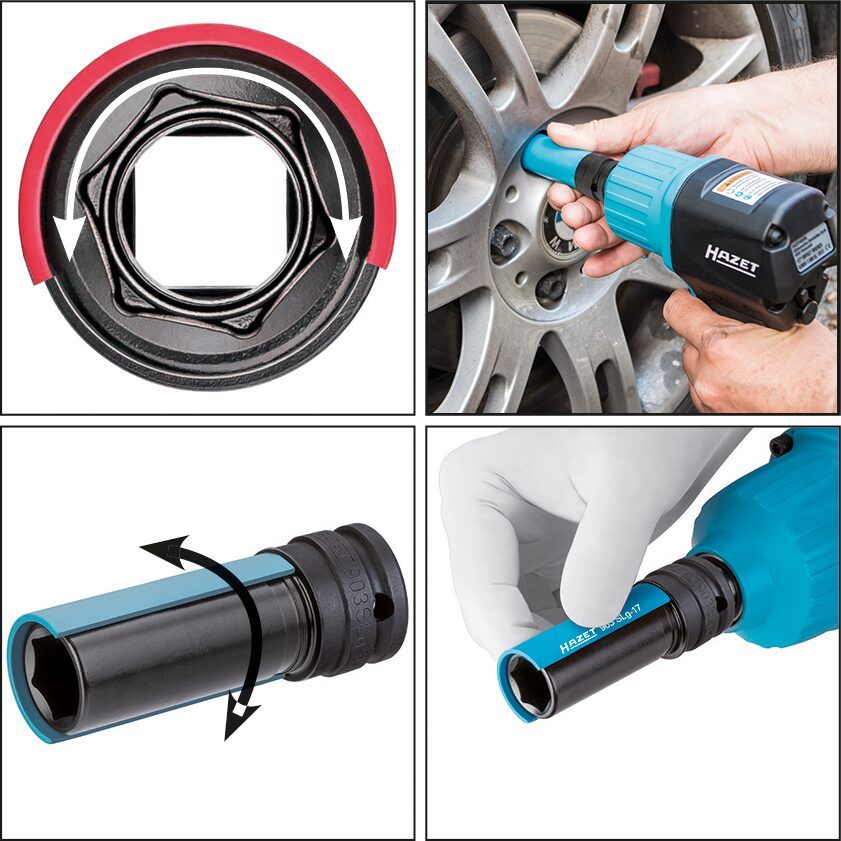 Cap cheie tubulara HAZET HZ903SLG-17, antrenor patrat 1/2 inch, deschidere cheie 17 mm, lungime 85 mm