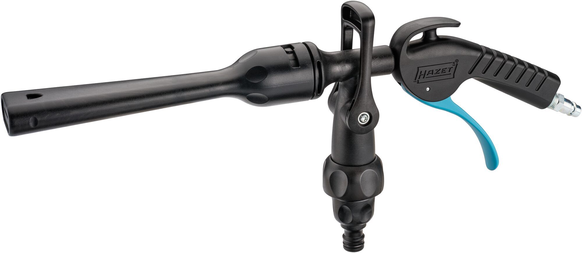 Pistol de spalare auto HAZET HZ9048P-2/3, cupla apa 1/2 inch pivotanta, debit apa 200 l/min, actionare cu aer comprimat 6-10 bar
