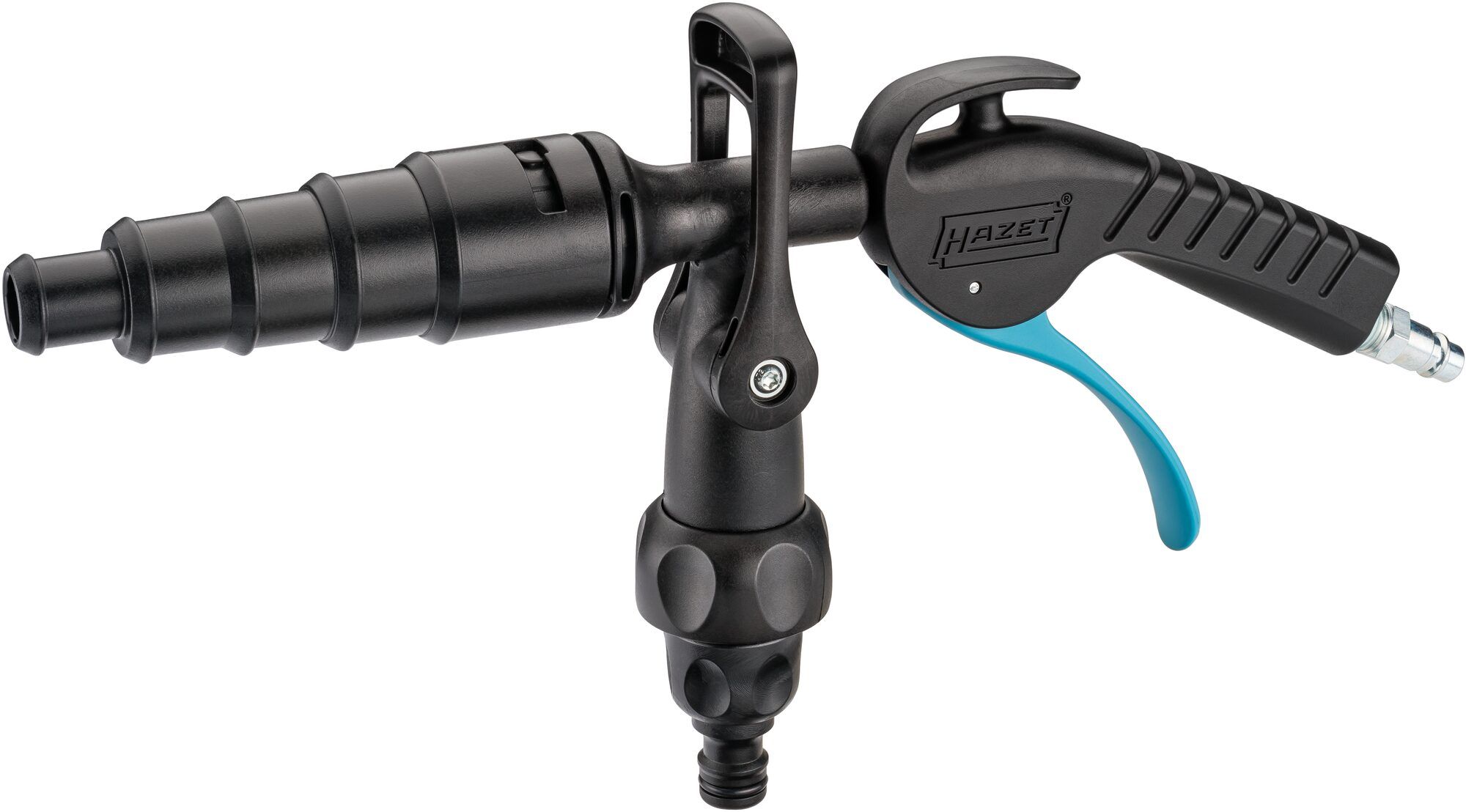 Pistol de spalare auto HAZET HZ9048P-2/3, cupla apa 1/2 inch pivotanta, debit apa 200 l/min, actionare cu aer comprimat 6-10 bar