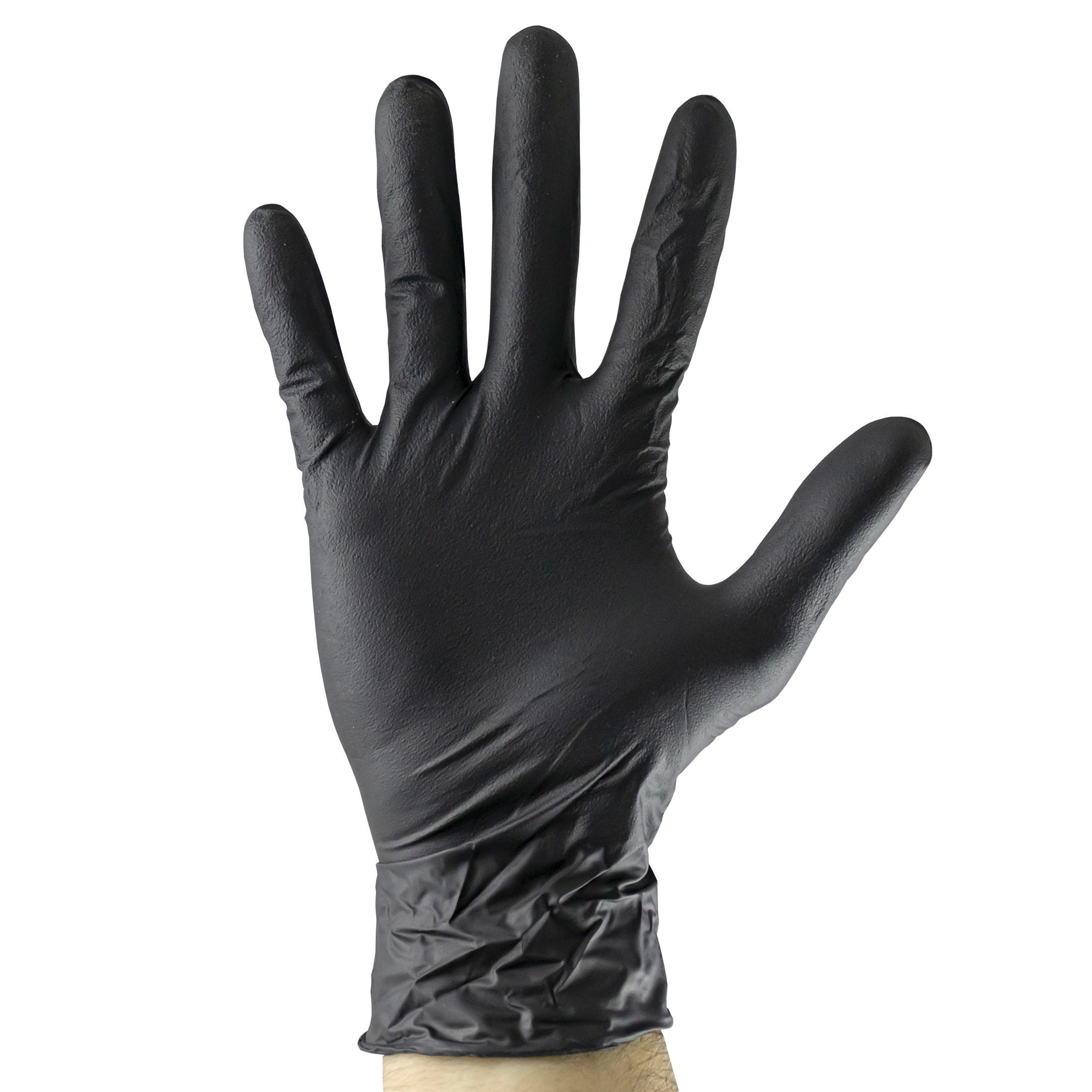 Set 100 manusi negre de unica folosinta JBM 52681, nitril, marime M
