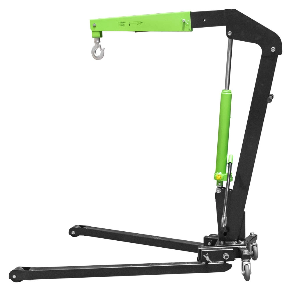 Macara pliabila JBM 52985, capacitate ridicare 1 tona, inaltime ridicare 70-2160 mm, cu roti