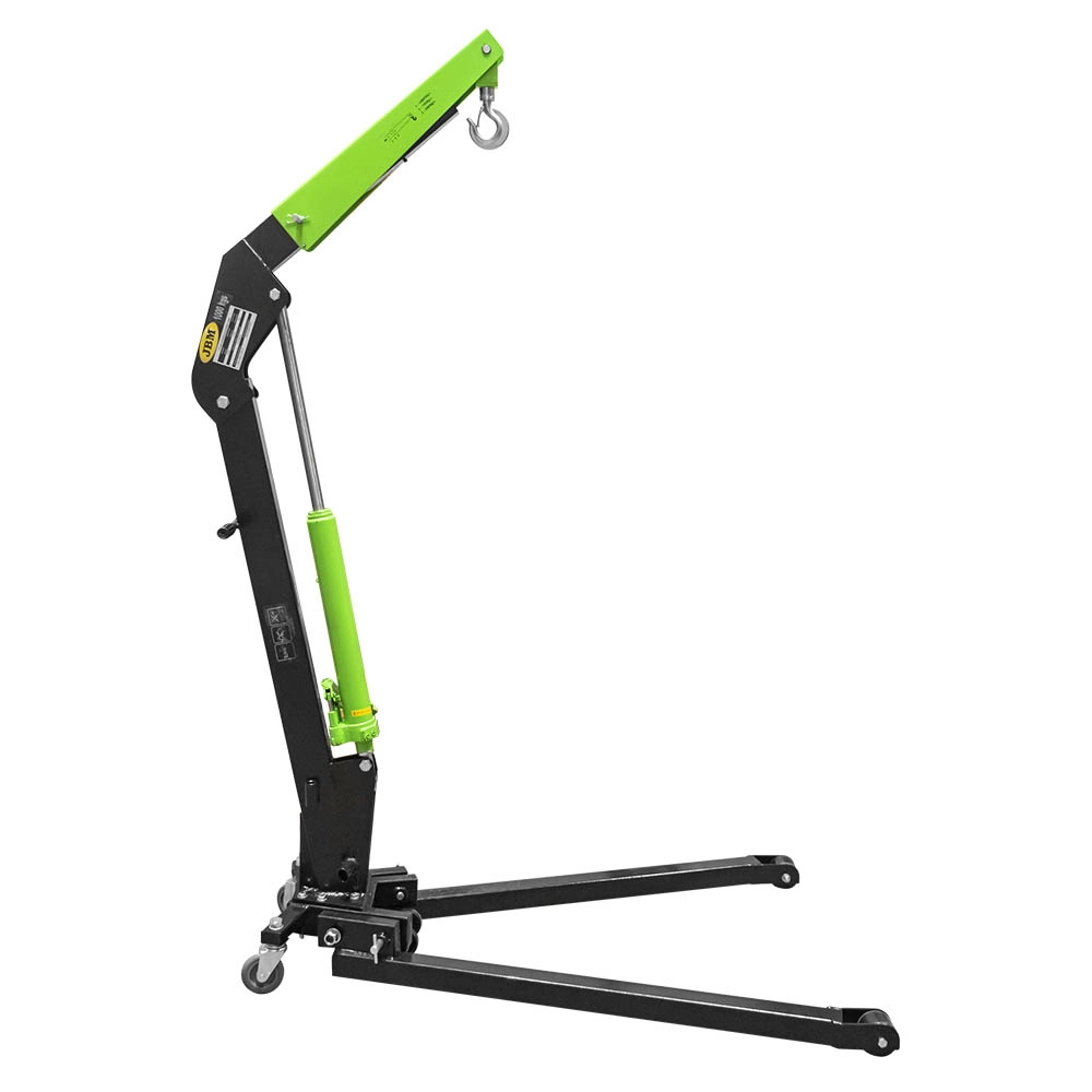 Macara pliabila JBM 52985, capacitate ridicare 1 tona, inaltime ridicare 70-2160 mm, cu roti