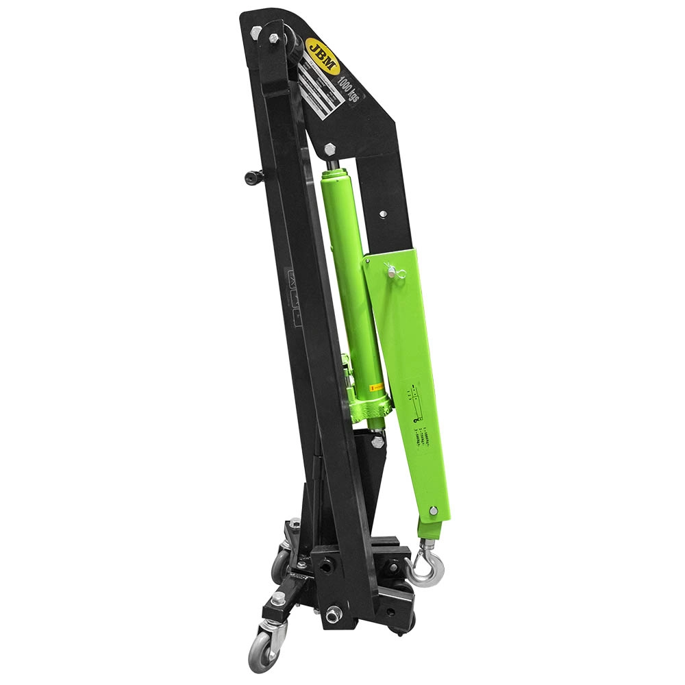 Macara pliabila JBM 52985, capacitate ridicare 1 tona, inaltime ridicare 70-2160 mm, cu roti