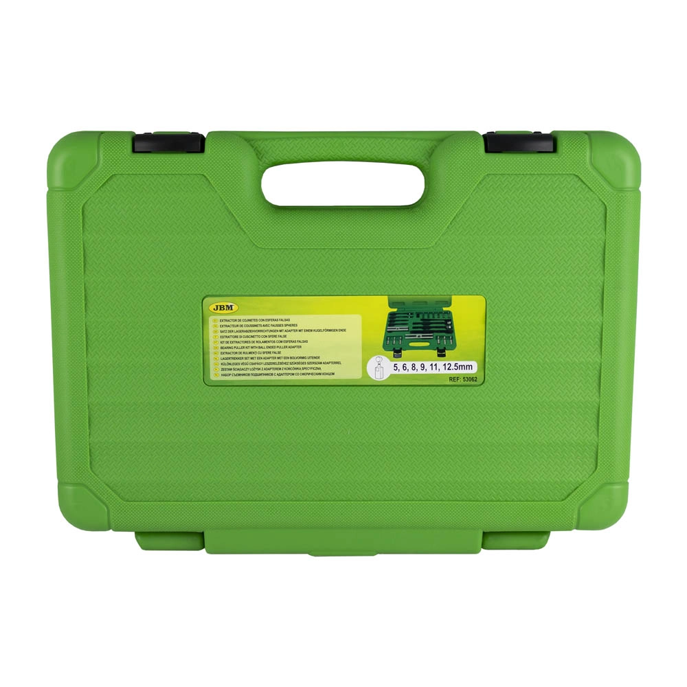 Extractor pentru rulmenti JBM 53062, cu sfere false, 5, 6, 8, 9, 11, 12.5 mm, cutie depozitare si transport
