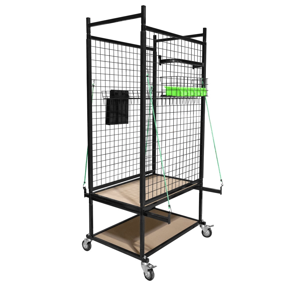 Carucior pentru depozitare piese JBM 53125, cu roti, capacitate maxima incarcare 150 kg, 895 x 1800 x 585 mm