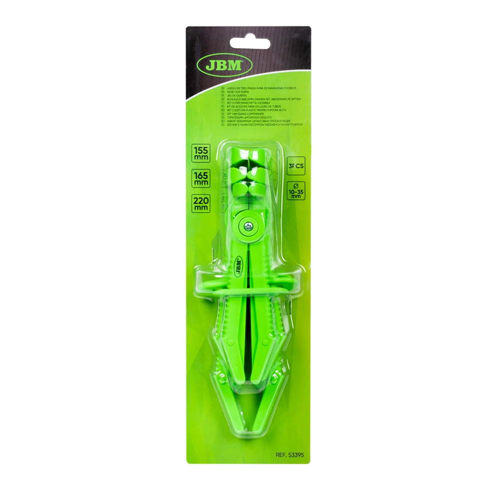Set 3 clesti plastic pentru furtune auto JBM 53395, deschidere 0-35 mm
