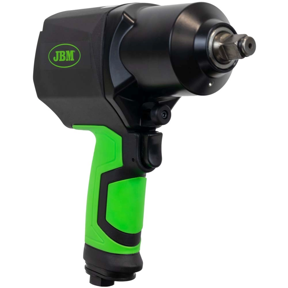 Pistol pneumatic de impact JBM 53689, carcasa compozit, antrenor patrat 1/2 inch, cuplu maxim 1950 Nm, turatie 8600 rpm