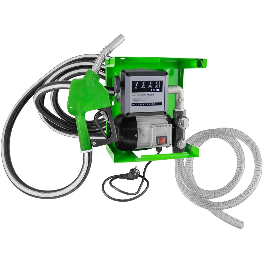 Pompa electrica de alimentare cu motorina JBM 53697, cu duza si contor, debit 60 l/min, putere 550 W, alimentare 200V-240V