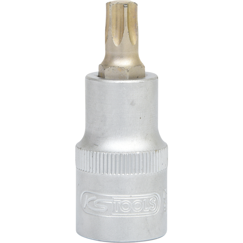 Cap cheie tubulara KS TOOLS 911.1366-E, antrenor patrat 1/2 inch, profil torx, deschidere cheie T45, lungime 55 mm, otel crom vanadiu