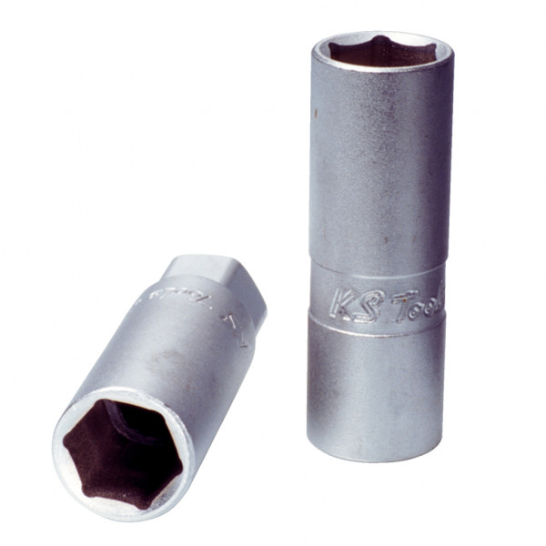 Cheie tubulara KS TOOLS KS911.1206, antrenor patrat 1/2 inch, deschidere cheie 21 mm, lungime 65 mm, otel crom vanadiu, pentru bujii