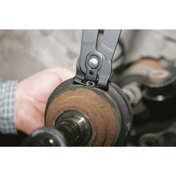 Cleste pentru fixare coliere metalice de siguranta KS TOOLS 115.1050, lungime 260 mm, manere cauciucate, otel crom molibden