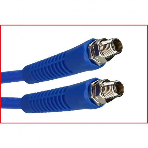 Furtun spiralat pentru aer comprimat KS TOOLS 515.3335, diametru 8 mm, lungime 15 m, cupla 1/4 inch, presiune maxima 12 bar, din poliuretan