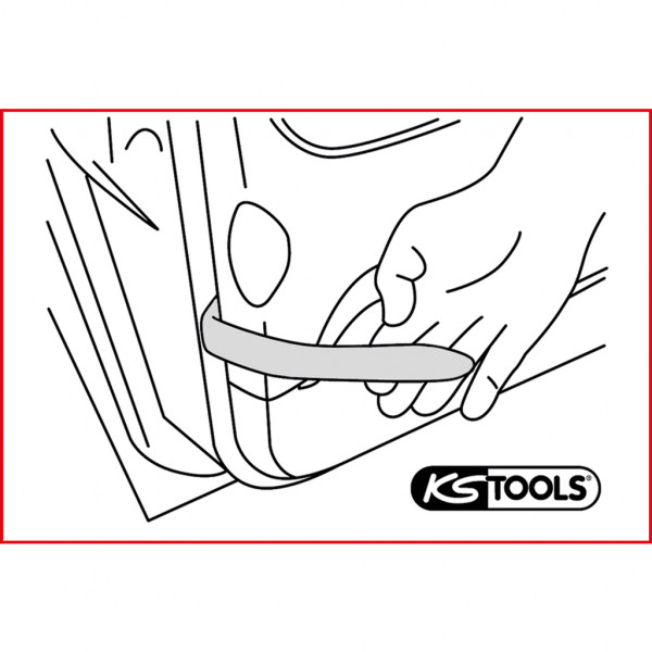 Set 5 pene pentru demontare elemente plastic KS TOOLS 911.8120, din plastic special, lungime 160 - 210 mm