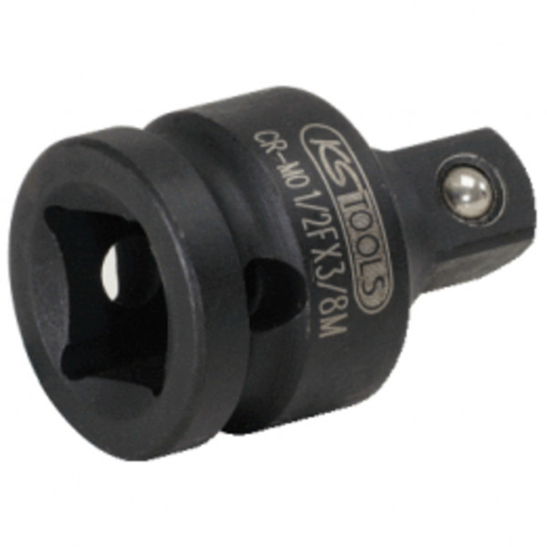 Adaptor, reductor cheie de impact KS TOOLS 515.1143, cu opritor sferic, antrenor patrat de la 1/2 x 3/8 inch, otel crom molibden