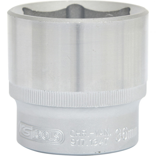 Cap cheie tubulara KS TOOLS 917.1347, antrenor patrat 1/2 inch, deschidere cheie 36 mm, lungime 45 mm, otel crom vanadiu