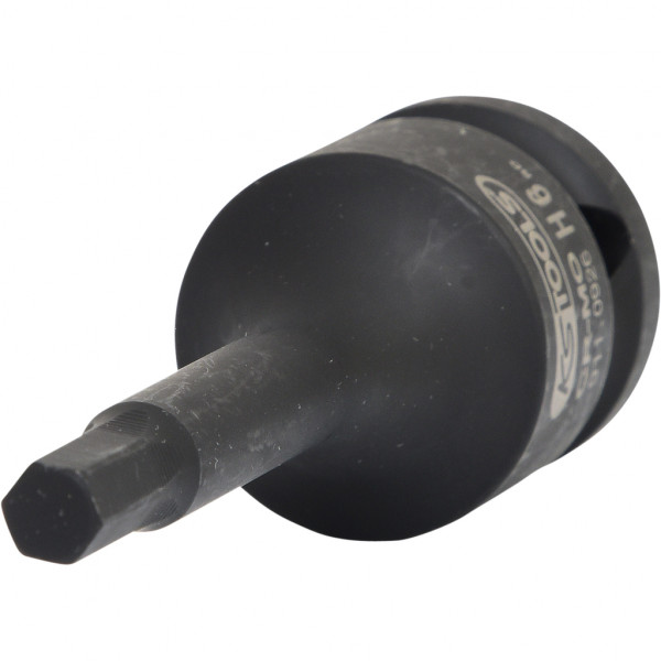 Cap cheie de impact KS TOOLS 911.0926, profil hexagonal lung, 6 mm, antrenor patrat 1/2 inch, lungime 78 mm, otel crom molibden