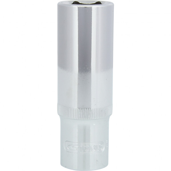 Cap cheie tubulara KS TOOLS 918.1249, antrenor patrat 1/2 inch, deschidere cheie 19 mm, lungime 76 mm, otel crom vanadiu