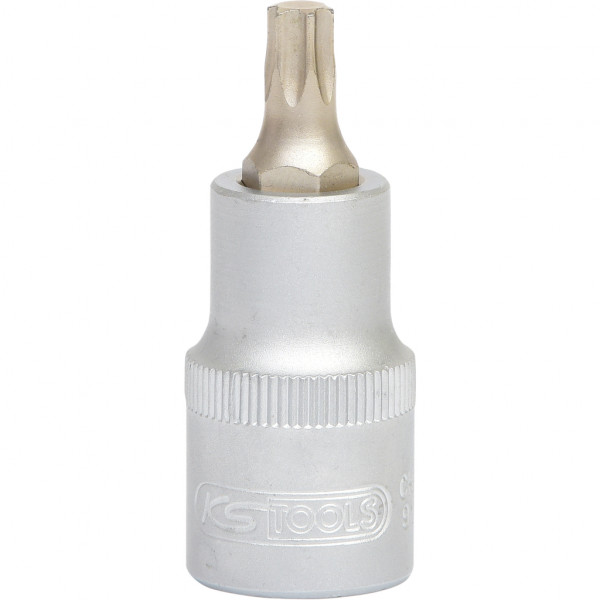 Cap cheie tubulara KS TOOLS 911.1365, antrenor patrat 1/2 inch, profil torx, deschidere cheie T40, lungime 55 mm, otel crom vanadiu