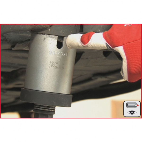 Kit bucse pentru presare si tragere rulmenti KS TOOLS 700.1550, 37 piese, cuplu maxim 250 Nm