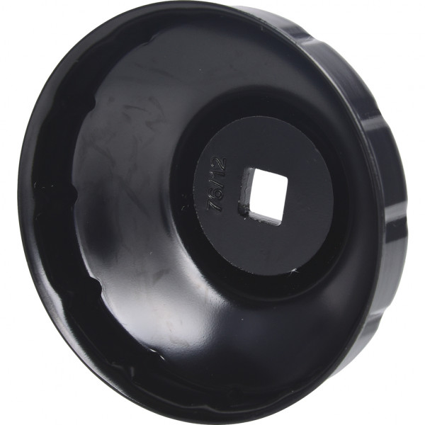 Cheie pentru filtru ulei KS TOOLS 150.9338, antrenor 3/8 inch, deschidere cheie 76 mm, 12 caneluri, otel scule