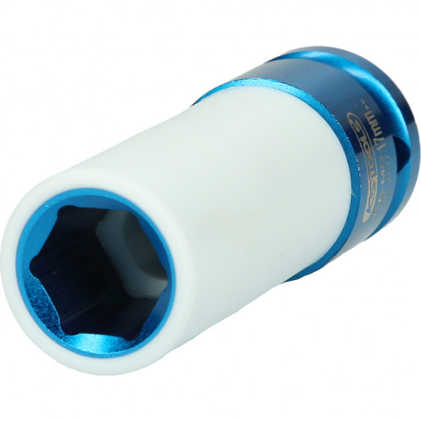 Cheie tubulara de impact KS TOOLS 515.2017, pentru jante de aluminiu, antrenor patrat 1/2 inch, deschidere cheie 17 mm, lungime 85 mm