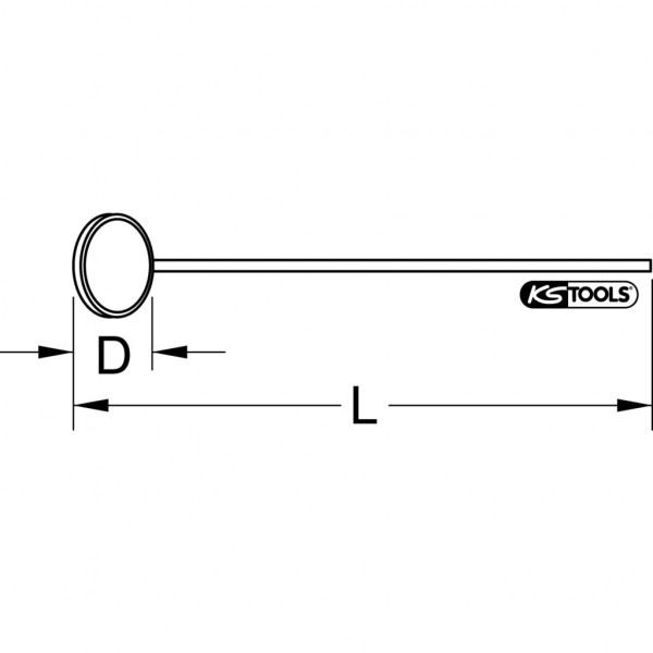 Oglinda telescopica de inspectie KS TOOLS 550.1030, oglinda cu articulatie, lungime 178-530 mm, otel scule