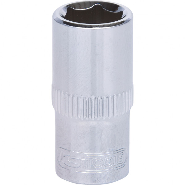 Cap cheie tubulara KS TOOLS 918.1408, antrenor patrat 1/4 inch, deschidere 8 mm, lungime 25 mm, otel crom vanadiu