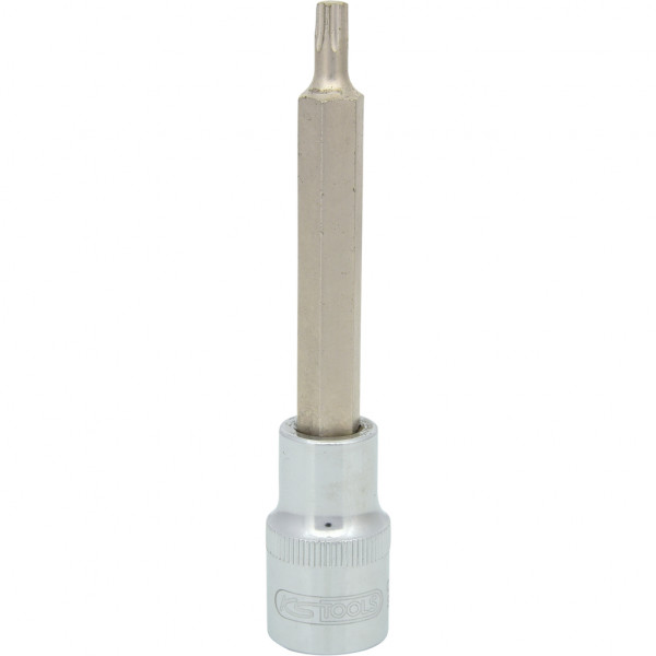 Cap cheie tubulara KS TOOLS 918.1645, antrenor patrat 1/2 inch, profil torx T30, lungime 110 mm, otel crom vanadiu