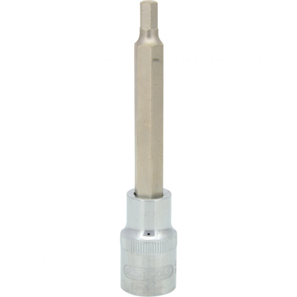 Cap cheie tubulara KS TOOLS ChromePlus 918.1656, antrenor patrat 1/2 inch, profil hexagonal 6 mm, lungime 110 mm, otel crom vanadiu