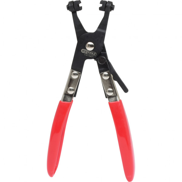 Cleste pentru coliere furtun KS TOOLS 115.1047, varianta 2, lungime 220 mm, maner cauciucat, otel crom molibden