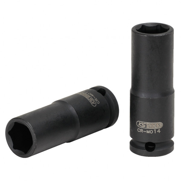 Cap cheie de impact KS TOOLS 515.1419, antrenor patrat 3/4 inch, profil hexagonal, deschidere cheie 19 mm, lungime 90 mm, otel crom molibden