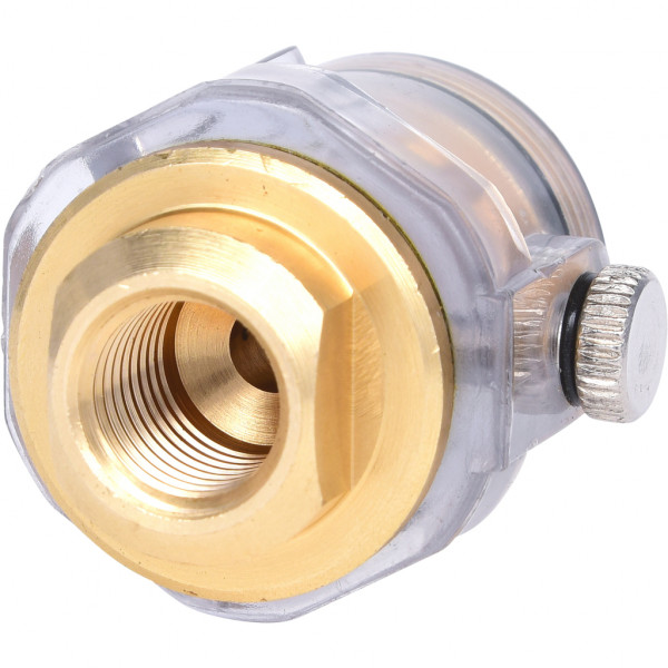 Gresor suplimentar cu aer comprimat KS TOOLS 515.3360, filet interior si exterior 1/4 inch, lungime 54 mm, viziera transparenta