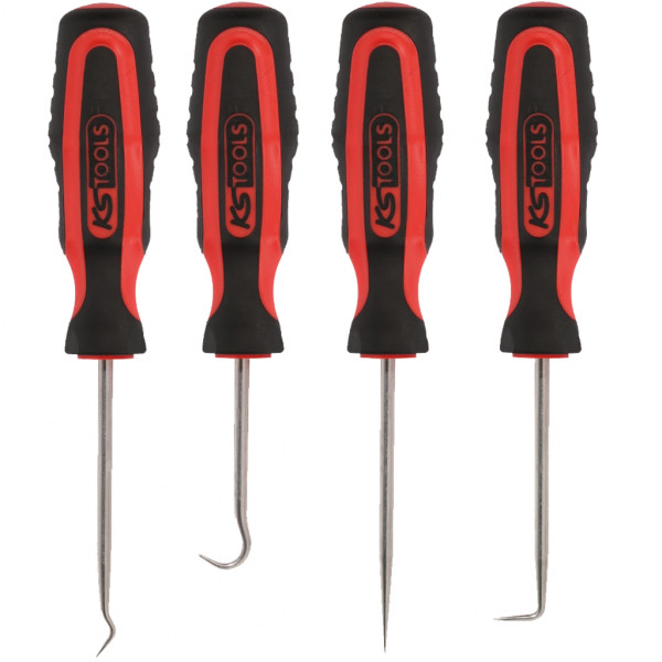 Set 4 scule pentru extragere garnituri cauciuc KS TOOLS 550.1045, manere cauciucate