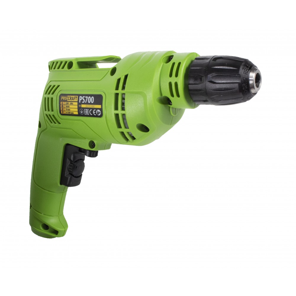 Masina de gaurit PROCRAFT PS700, 700 W, 3300 rpm, mandrina 10 mm cu Variator