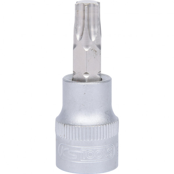 Cap cheie tubulara KS TOOLS 911.3885, antrenor patrat 3/8 inch, profil torx, deschidere cheie T45, lungime 50 mm, otel crom vanadiu