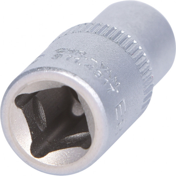 Cap cheie tubulara KS TOOLS 911.4317, antrenor patrat 1/4 inch, profil torx-E, deschidere E8, lungime 25 mm, otel crom vanadiu