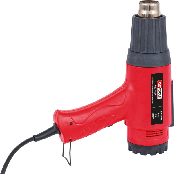 Suflanta cu aer cald KS TOOLS 960.1190, putere 2000 W, temperatura 50 - 650 Celsius, debit aer 200 - 500 l/min, 4 accesorii