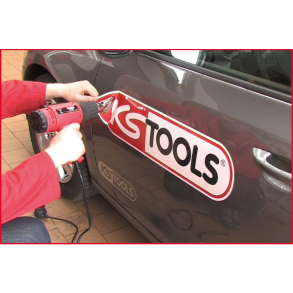 Suflanta cu aer cald KS TOOLS 960.1190, putere 2000 W, temperatura 50 - 650 Celsius, debit aer 200 - 500 l/min, 4 accesorii