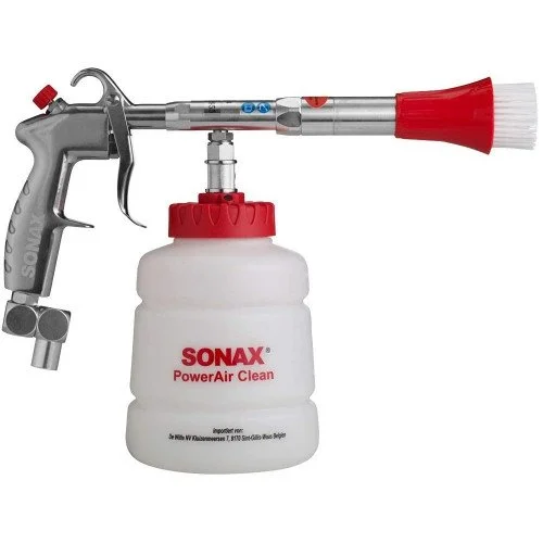Pistol pneumatic pentru curatare interioara auto SONAX PowerAir Clean 416905, profesional, recipient 1000 ml, duza cu perie