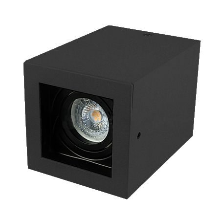 Corp iluminat soclu GU10 V-TAC SKU-3631, patrat, montaj perete, negru