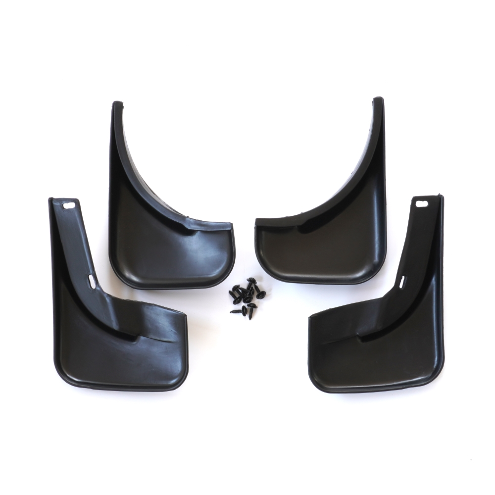 Set 4 aparatori de noroi MEGA DRIVE 51681, din plastic, negru, cu suruburi montaj, pentru Volkswagen Golf 5 2003-2008