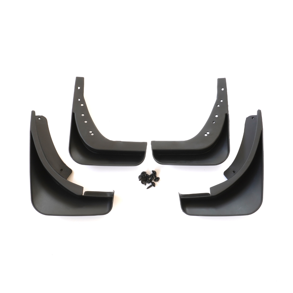 Set 4 aparatori de noroi MEGA DRIVE 51481, din plastic, negru, cu suruburi montaj, pentru Audi A4 B8 berlina/ Break 2007-2015