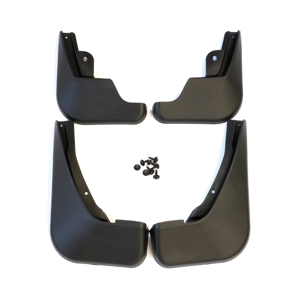 Set 4 aparatori de noroi MEGA DRIVE 51640, din plastic, negru, cu suruburi montaj, pentru Renault Captur I 2013-2020, Captur II 2020-