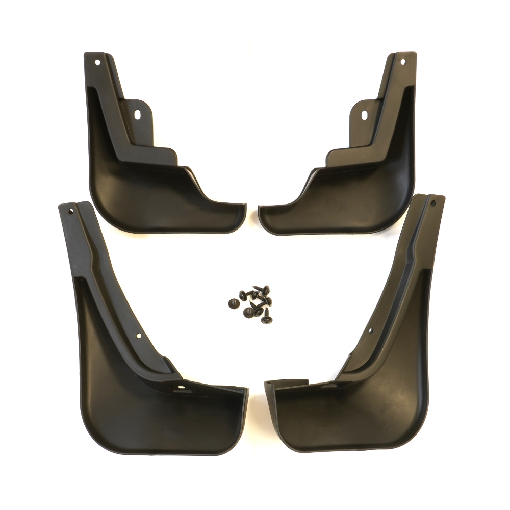 Set 4 aparatori de noroi MEGA DRIVE 51640, din plastic, negru, cu suruburi montaj, pentru Renault Captur I 2013-2020, Captur II 2020-