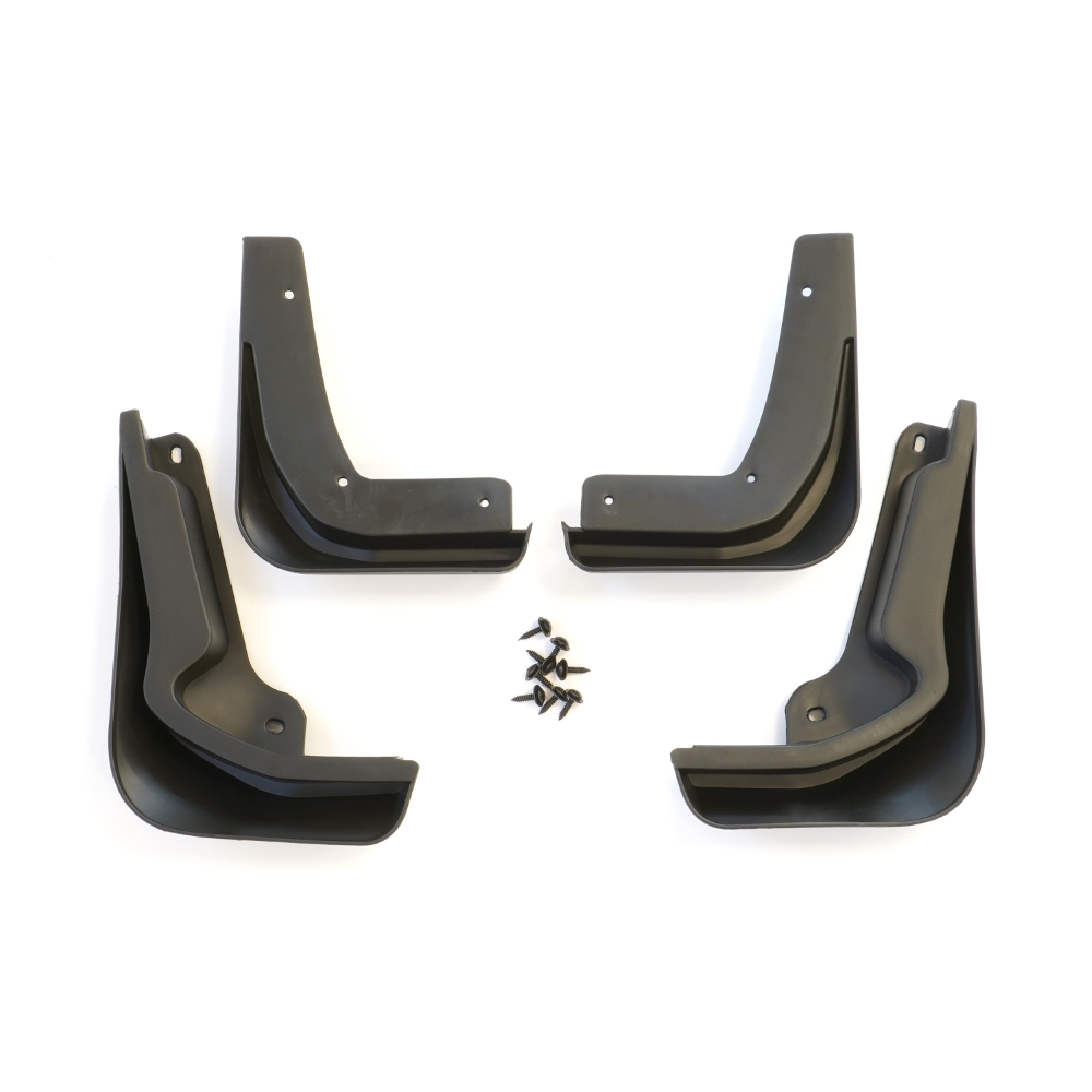 Set 4 aparatori de noroi MEGA DRIVE 51561, din plastic, negru, cu suruburi montaj, pentru Ford Focus III Hatchback 2011-