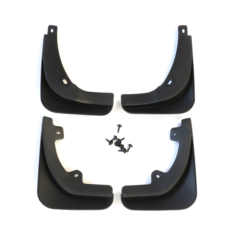 Set 4 aparatori de noroi MEGA DRIVE 51641, din plastic, negru, cu suruburi montaj, pentru Skoda Superb 2 2008-2015 berlina