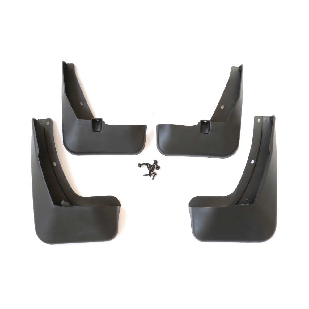 Set 4 aparatori de noroi MEGA DRIVE 51666, din plastic, negru, cu suruburi montaj, pentru Volkswagen Tiguan II 2017-