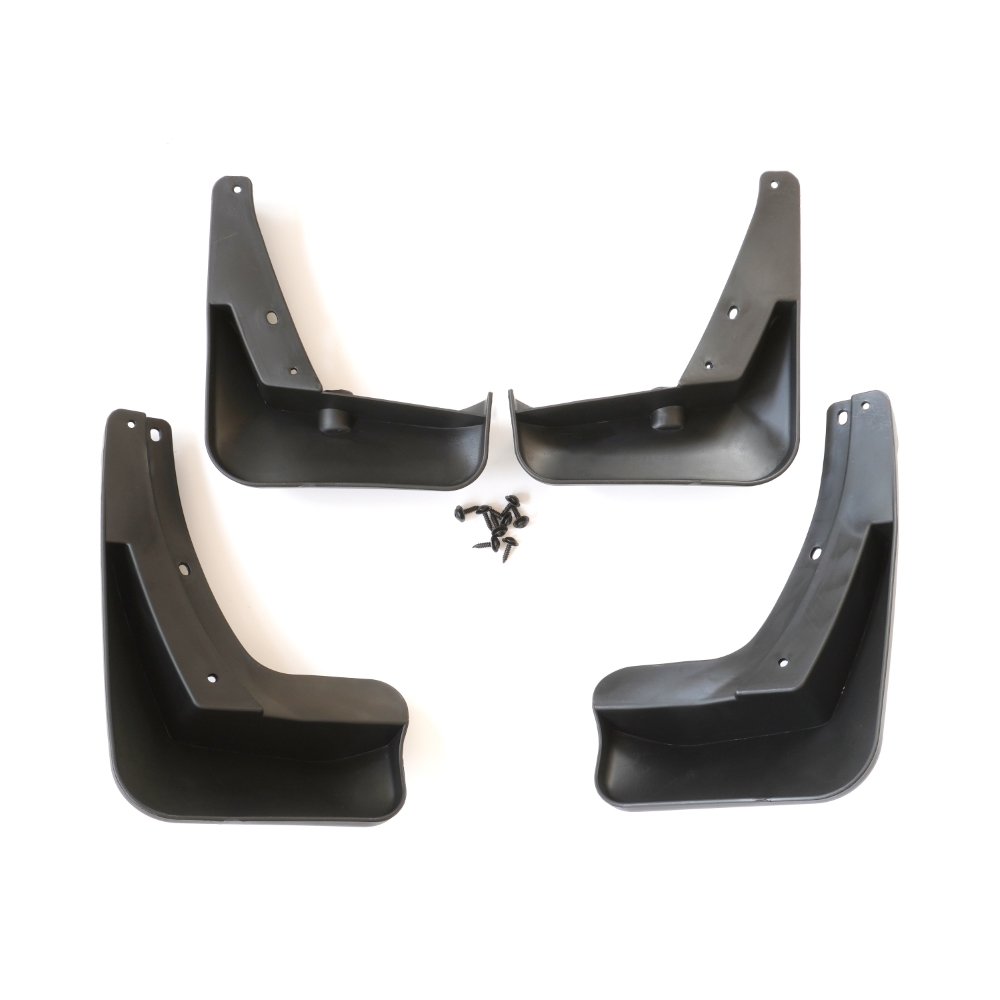 Set 4 aparatori de noroi MEGA DRIVE 51666, din plastic, negru, cu suruburi montaj, pentru Volkswagen Tiguan II 2017-