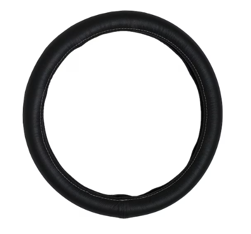 Husa pentru volan UMBRELLA 45625, din piele naturala negru, diametru volan compatibil 44-46 cm