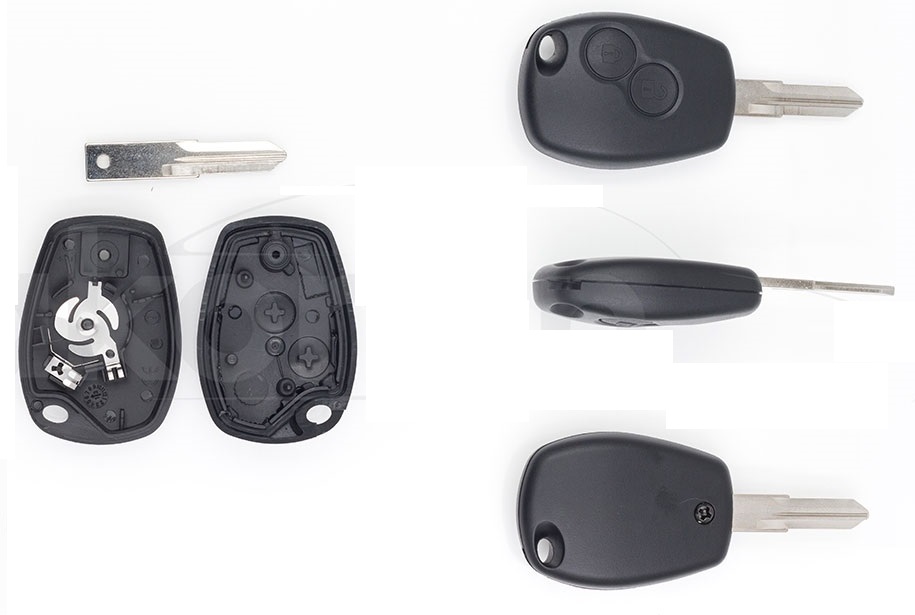 Carcasa cheie contact AKONEN 96366, 2 butoane, cu cheie, pentru Dacia Logan, Sandero
